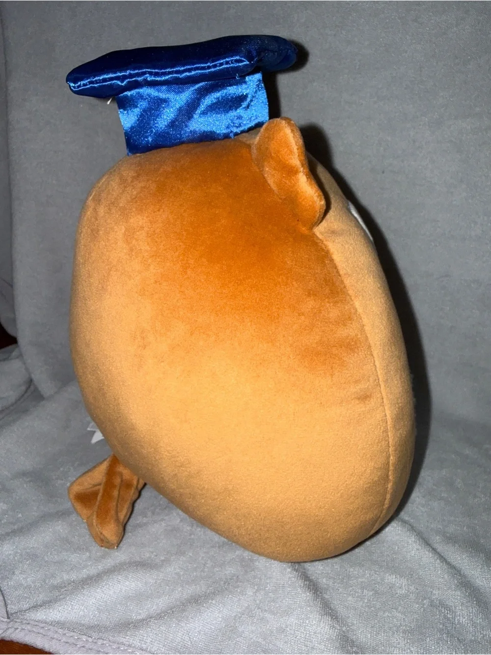 Squishmallows Brown Owl with Blue Graduation Cap “Arella”